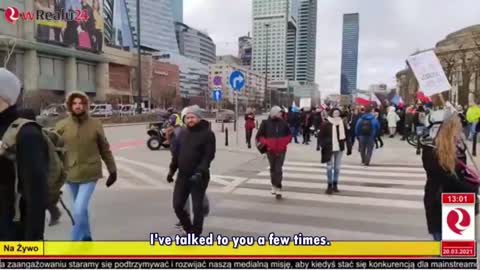 Mirrored) The March for Freedom Prot. LIVE TV AMW Polish Youth Min. Elisheva Eliyahu's Prophecy