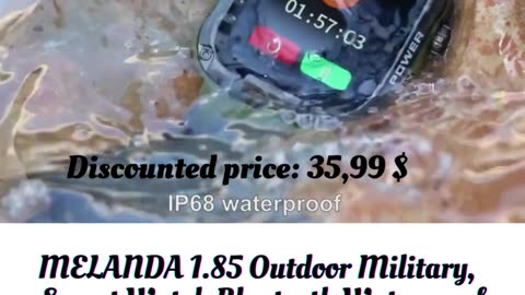 Milanda 1.85 Smart Watch Military Outdoor Bluetooth Waterproof Fitness - Smart Watch