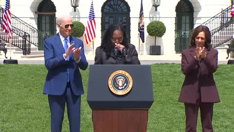 Joe Biden and Judge Ketanji Brown Jackson deliver remarks on SCOTUS confirmation