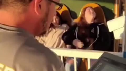 People reaction on slide