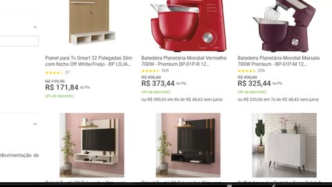 Painel para Tv Smart 32 Polegadas Slim com Nicho Off White/Freijo - BP LOJA ONLINE MAGAZINEANV