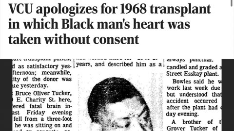 VCU APOLOGIZES FOR STEALING A BLACK MANS HEART TO MAKE HISTORY