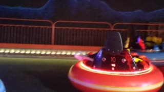 Spencer driving bumper cars at @Play VID_20180520_162754