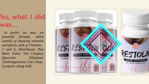 One Simple Way To Maintain A Healthy Hair Growth. Restolin - #1 Hair Support Supplement On CB