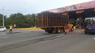 Protesta peaje de Turbaco