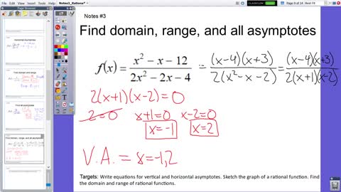 AP Calculus AB: Explaining Asymptotes for Rational Functions