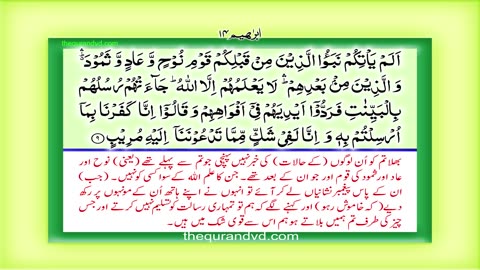 Holy Quran - Para 13 - Juz 13 Wa ma ubarri u HD Quran Urdu Hindi Translation