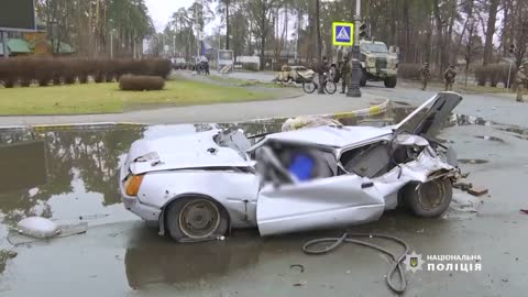 Ukrainian National Police published a video of the "cleanup of Bucha"