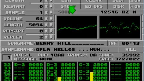 Amiga and Atari ST Protracker Music Mods - Benny Hill Theme