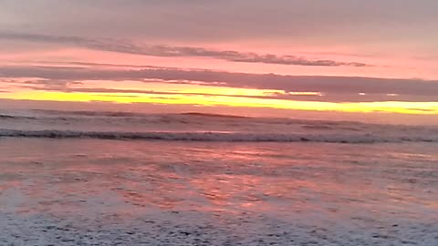 Colorful sunset at the beach in oregon