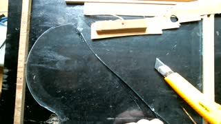 Traditional, lacquer based kintsugi, making a holder for a glass plate repair part 2