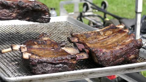 New York City Street Food - Beef Short Rib and Pork Shoulder Sandwich