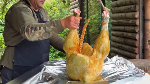 Cooking A Whole Huge Ostrich! The Recipe Of The Dish That Everyone Was Waiting For