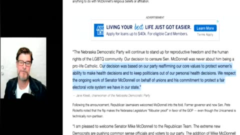 240403 Democrat State Senator Of Nebraska SWITCHES PARTY Over Life Issue.mp4