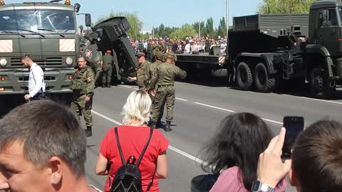 T-34 Tank Falls off Truck During Parade