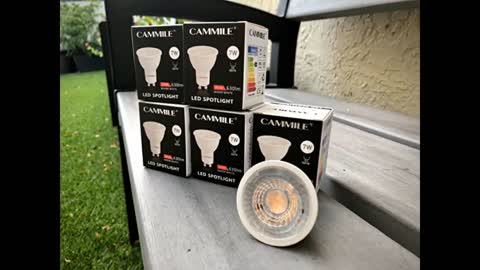 Review: CAMMILE GU10 LED Light Bulbs, 50W Halogen Equivalent, Non Dimmable, 5000K Daylight Whit...