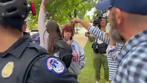 Sick Psycho Protesters Scream at Ashli Babbitt Mother at Solidarity Rally