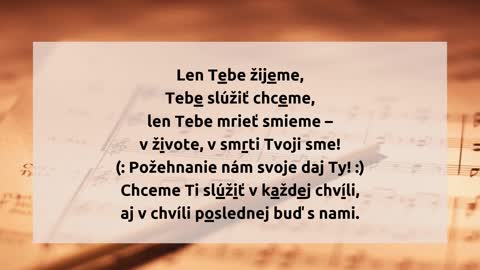 Len Tebe žijeme