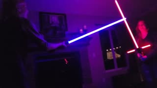 Worst lightsaber battle ever!