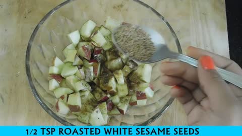 Fast Mel :Apple Chaat Healthy Quick Easy Snack