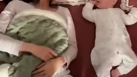 Mother and baby funny