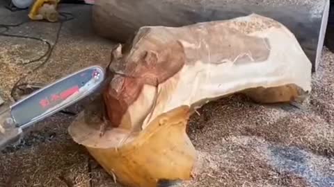 wood carving - amazing techniques making fast a Tiger video