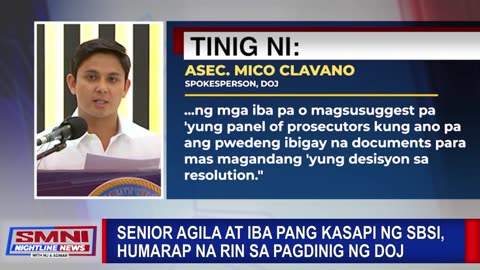 Senior Agila at iba pang kasapi ng SBSI, humarap na rin sa pagdinig ng DOJ