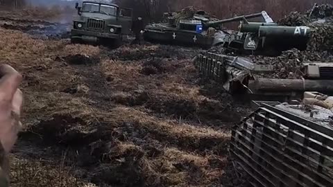 Tanks rumbled on the field. Ukraine