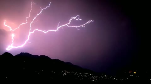 Thunder lightning slow motion recorded on realme 8 || Lightning slow motion 🔥