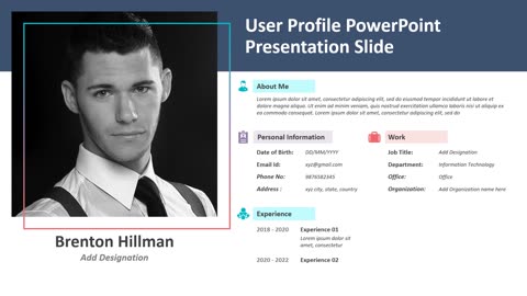 User Profile PowerPoint Presentation Slide