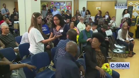 Distraught woman at AOC town hall urges 'eating babies' to fight climate change