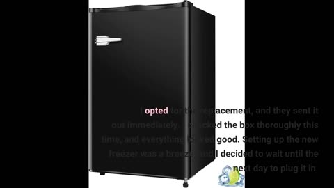 R.W.FLAME Upright Compact Freezer 1.2 Cu.ft, Freestanding Mini Freezer with Removable Shelf, Si...