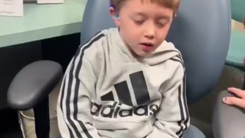 This little boy hears his mother's voice for the first time!