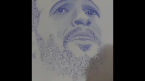 Desenho com caneta - Marvin Gaye