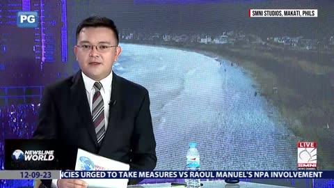 Thousands of dead fish wash ashore on a beach in northern Japan