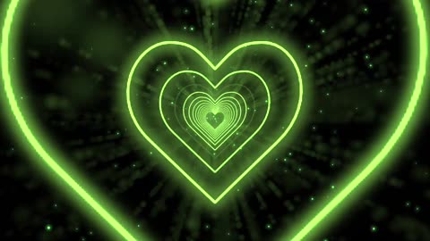 216. Heart Tunnel💚Heart Background Neon Heart Heart #christmas