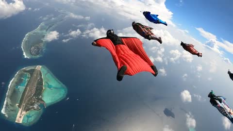 Wingsuit Flying over the Maldives Islands-12