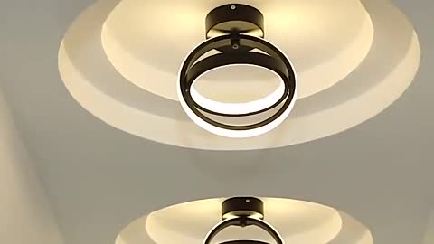 Led Ceiling Lamp For Corridor Aisle Cloakroom Black Square Modern Chandelier In The Hallway Balcony