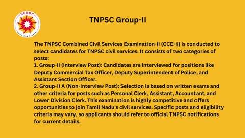 TNPSC Group-II - Complete details on Posts and Eligibility