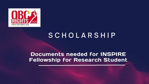 Documents needed for INSPIRE Fellowship for Research Student