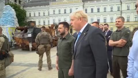 British Prime Minister Boris John and Ukrainian President