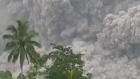 Mount Semeru, Lumajang, East Java, Indonesia, erupts