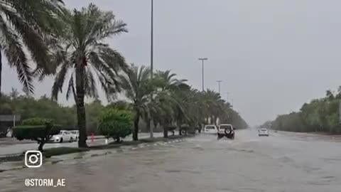 Raining in DUBAI