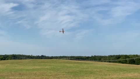 Free flight rubber powered airplanes