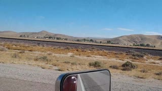 Hwy 58 California in our 1988 Hornet truck camper