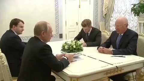 Very Rare video of Klaus Schwab gifting book "4th Industrial Revolution" to Vladimir Putin!