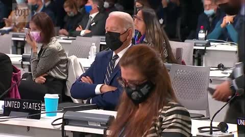 Joe Falls Asleep at COP26