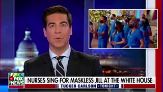 Jesse Watters takes a look at the disgusting spectacle of masked nurses singing and dancing for their unmasked leaders