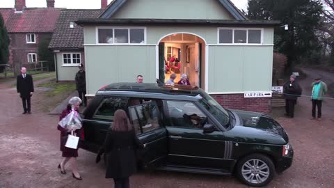 The Queen leaves West Newton after annual WI meeting