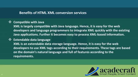 Html xml conversion services